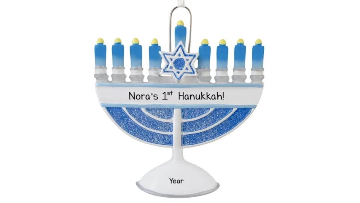 Baby’s First Hanukkah Menorah Ornament