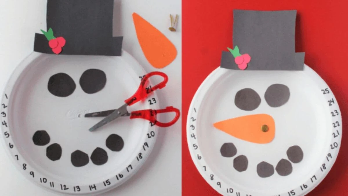 Homemade Snowman Christmas Countdown Calendar