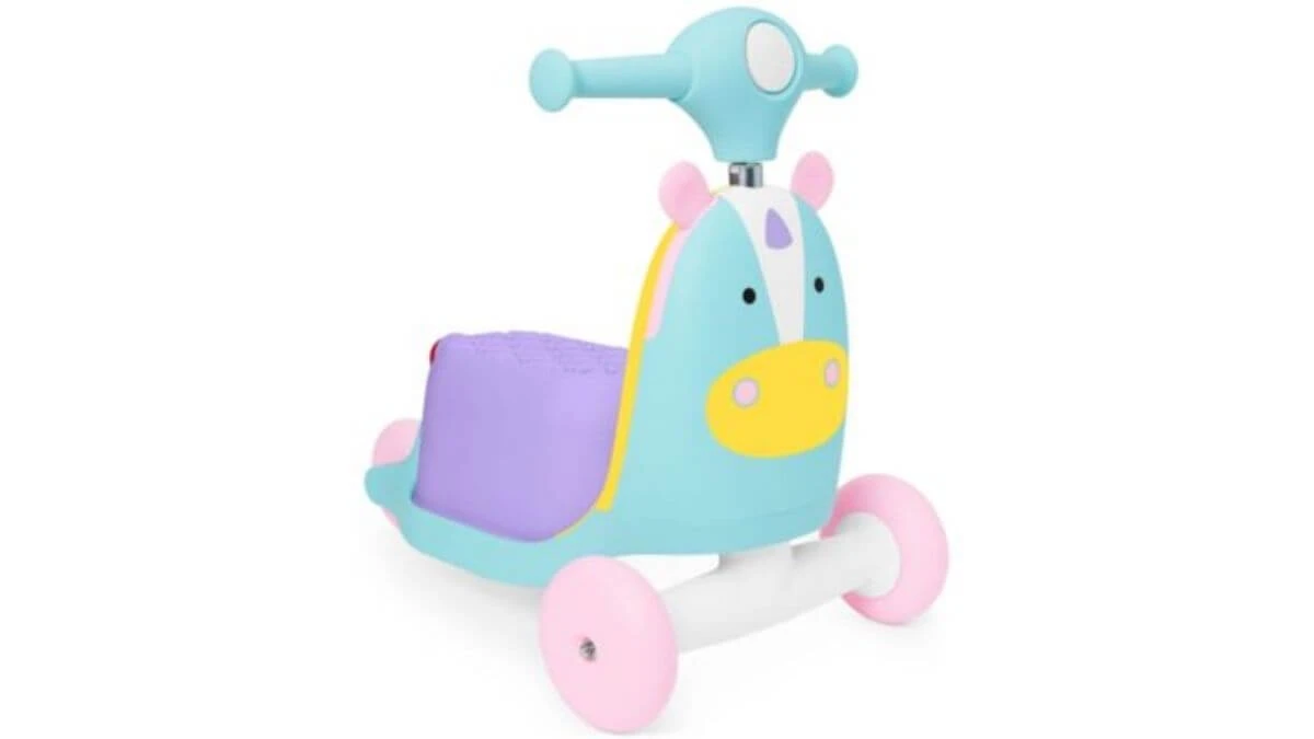 Skip Hop Zoo 3-in-1 Ride-On Unicorn Toy Scooter