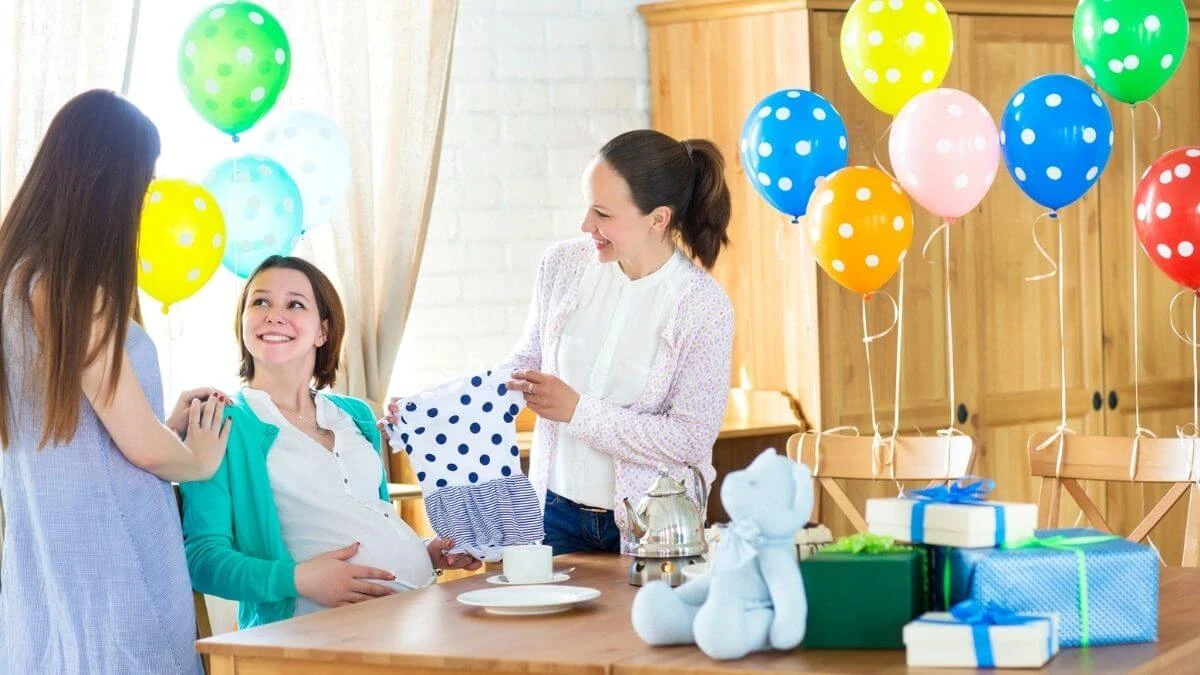 Polka dot baby shower themes