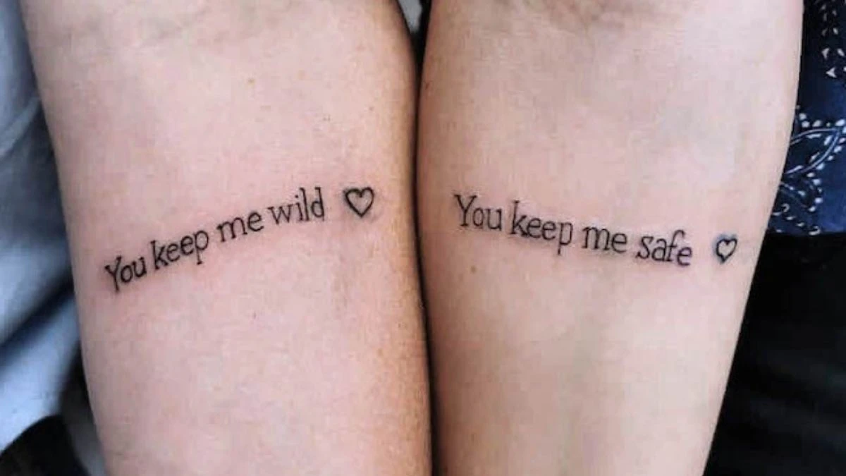 Mother daughter tattoos Keep me wild; keep me safe