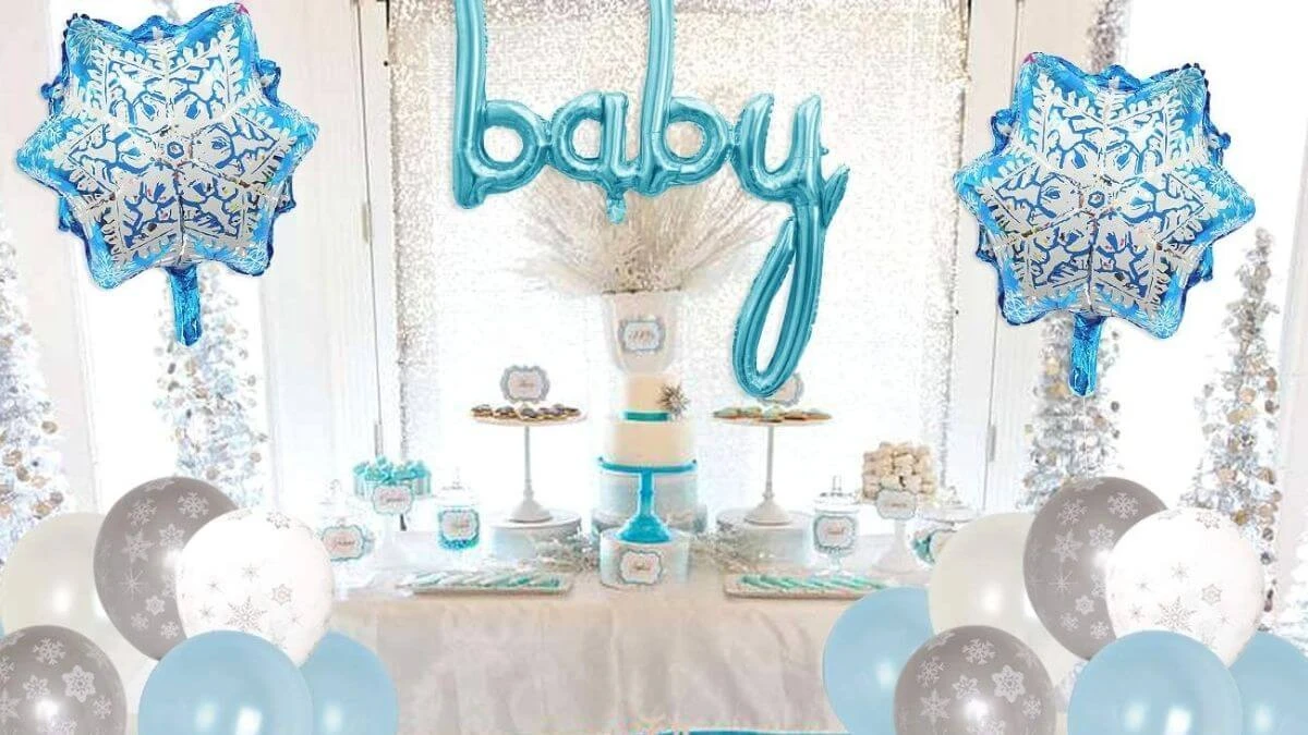 Snow princess girl baby shower