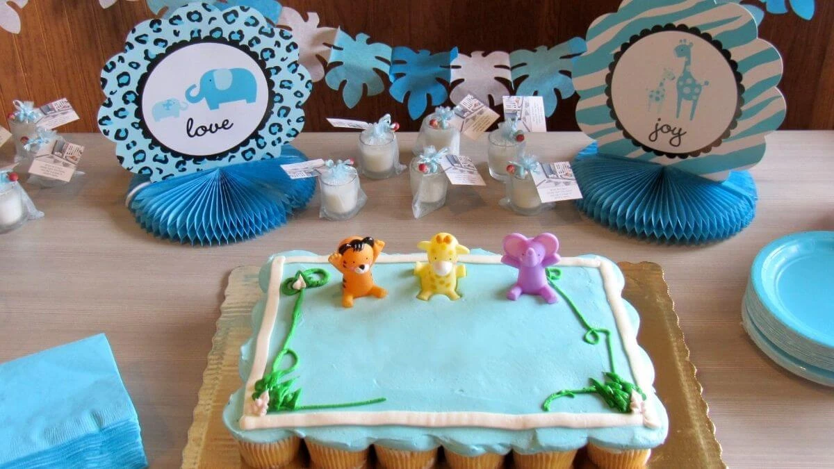 Boy safari-themed baby shower