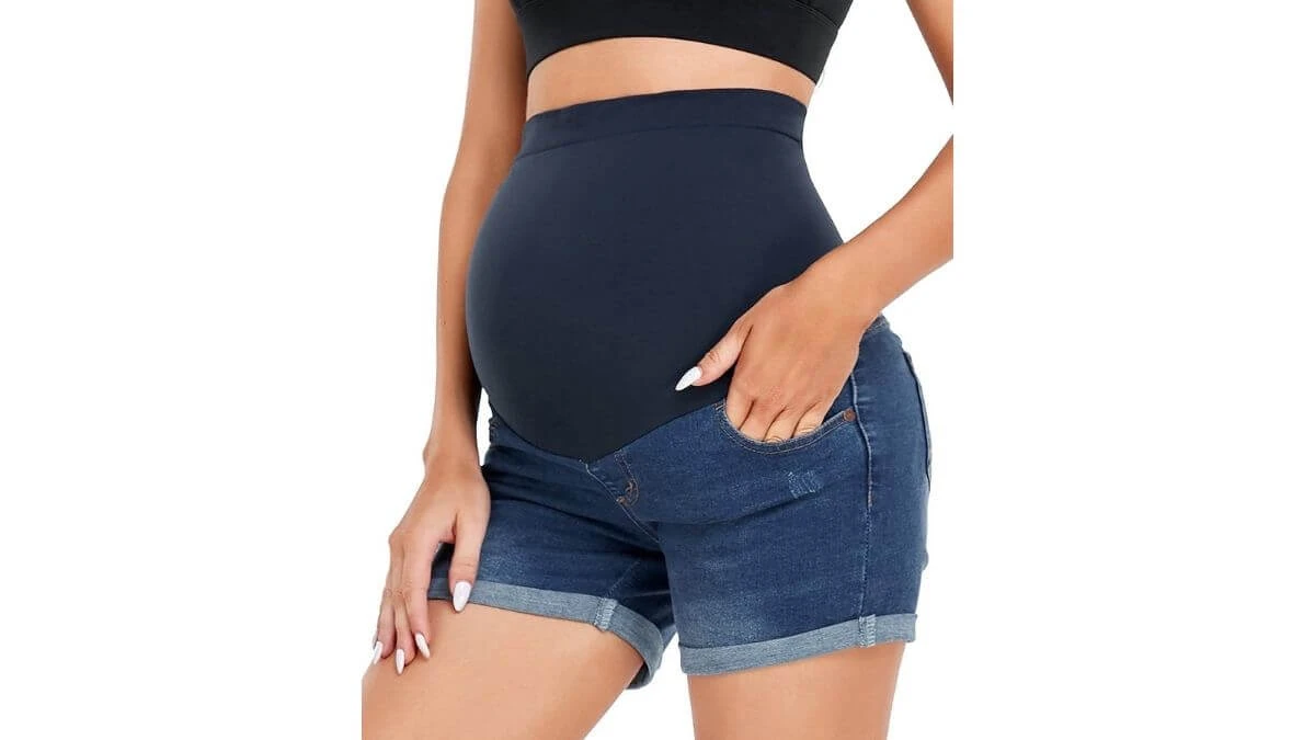 HOFISH Maternity Jean Shorts