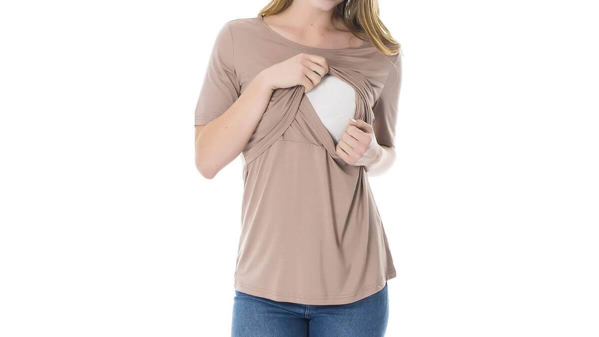 Kindred Bravely Long Sleeve Maternity/Nursing T-Shirt in Grey Heather at Nordstrom, Size X-Small