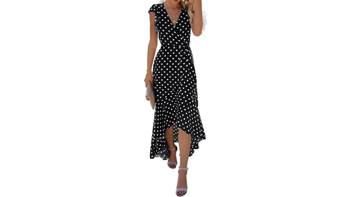 GRECERELLE Cross V Neck Flowy Maxi Nursing Dress