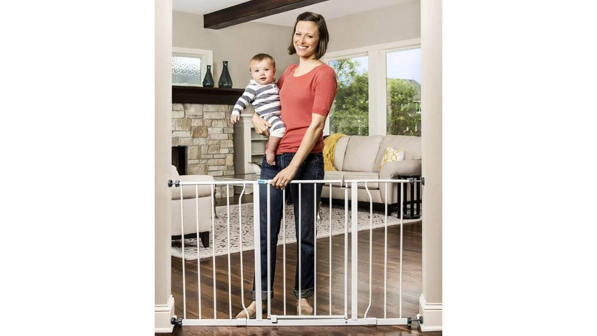 Regalo Easy Open 47-Inch Super Wide Walk Thru Baby Gate