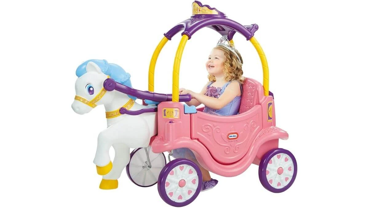 Little Tikes Princess Horse & Carriage, Multicolor