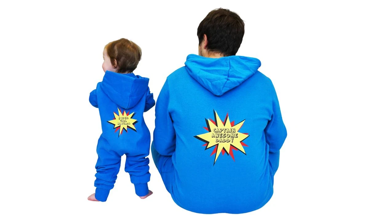 Personalized superhero onesies