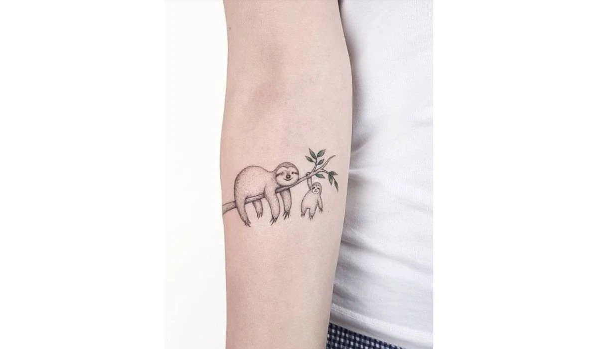 mother-son animal tattoo