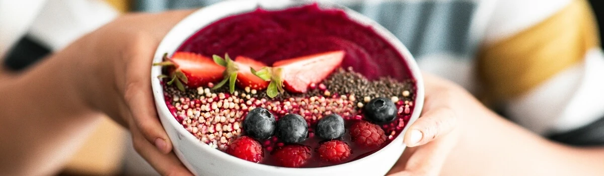 Smoothie bowl for kids breakfast