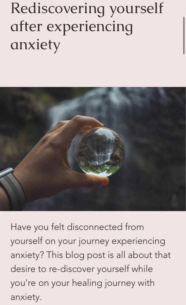 Rediscovering yourself while on your anxiety healing journey đź’•
