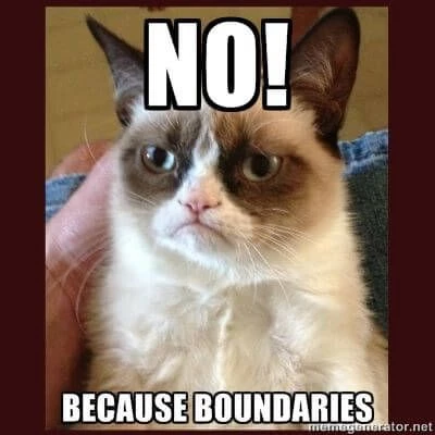 Boundaries? Never too late...