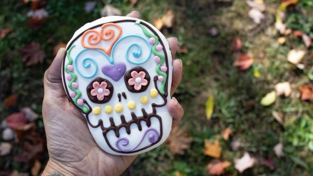Calaveras de galleta de azúcar - Ideas de comida de Halloween para niños