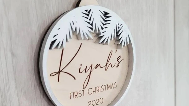 Personalized 3D Baby’s First Christmas Ornament 2022