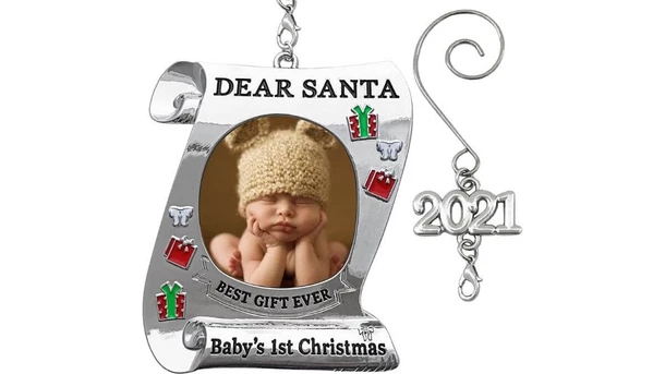 Personalized “We’re Expecting” Holiday Ornament (Snowman)