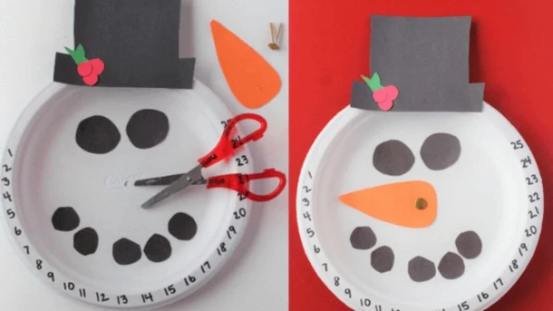 Homemade Snowman Christmas Countdown Calendar
