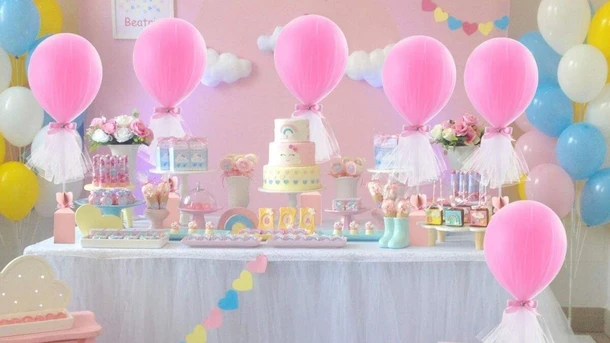 “The adventure begins” girl baby shower