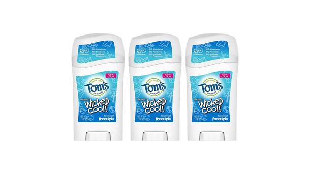 Tom’s of Maine Wicked Cool! Natural Deodorant for Kids (Pack of Three)