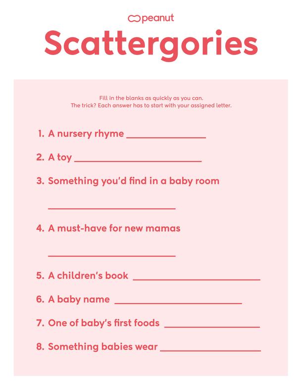 Our Top 10 Free Printable Baby Shower Games Peanut