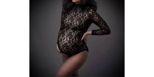 Maternity Lingerie - Kokonberri See-through Lace Maternity Bodysuit