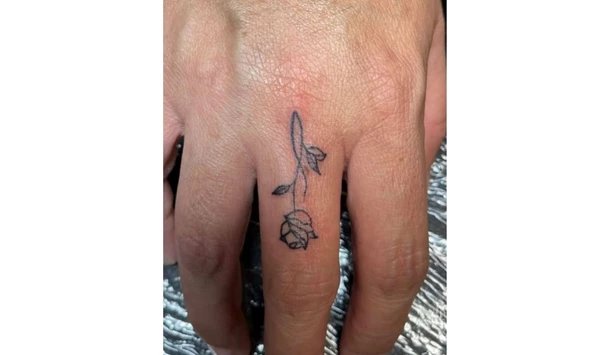 rose finger tattoo