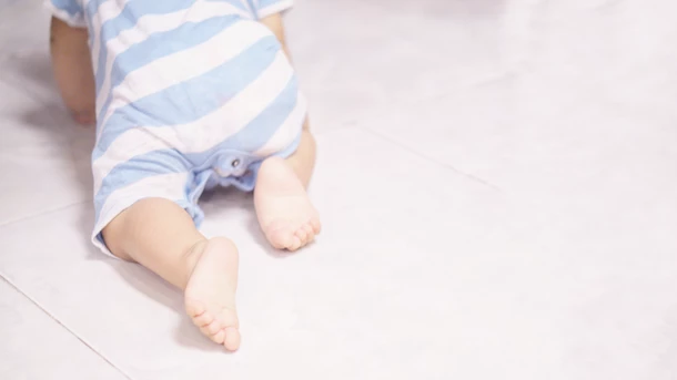 9-month-old baby crawling
