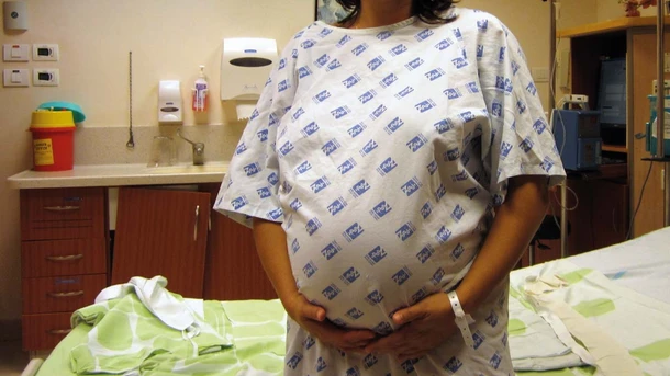 Woman in labor