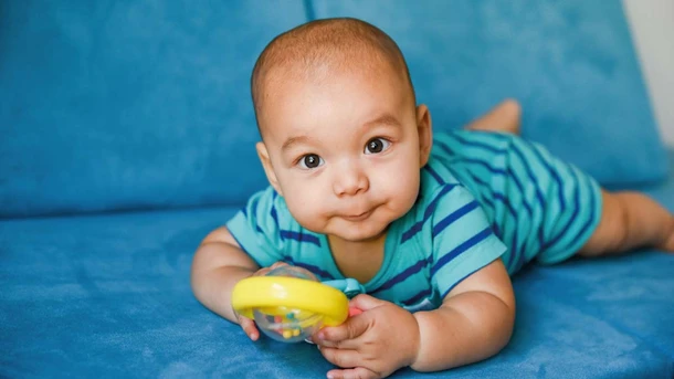Baby on his front