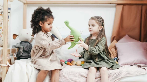 Two children playing together