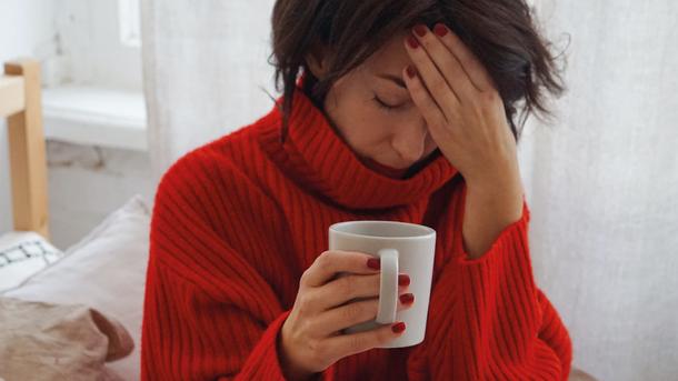 Woman with a headache
