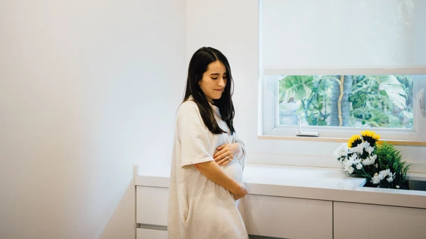 Woman in the first trimester