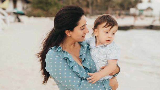 Victoria Lamson and her son