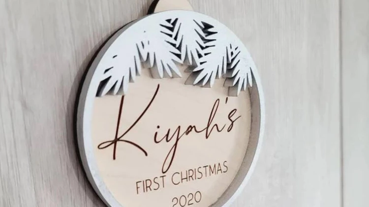 Personalized 3D Baby’s First Christmas Ornament 2022