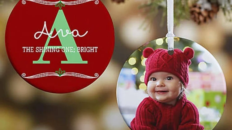 “My Name Means…” 2-Sided Glossy Christmas Ornament