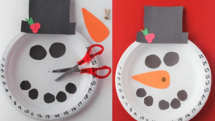 Homemade Snowman Christmas Countdown Calendar