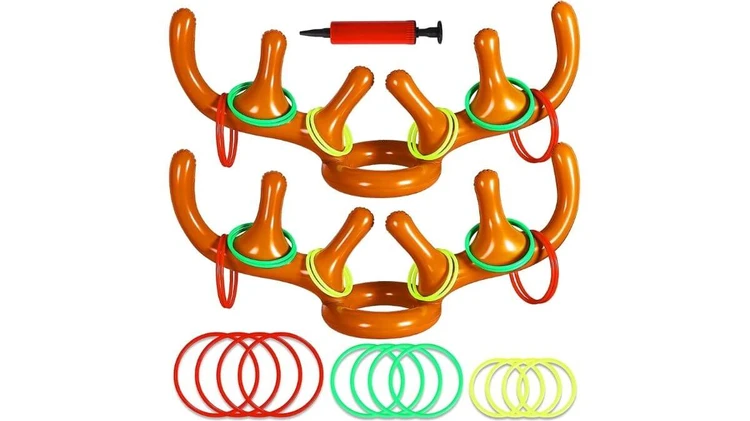 Max Fun Christmas Party Game Antler Ring Toss Game