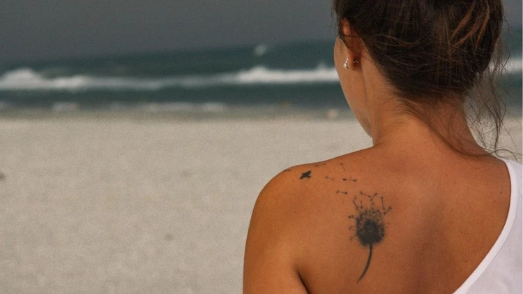 Mother daughter tattoos Drifting dandelions