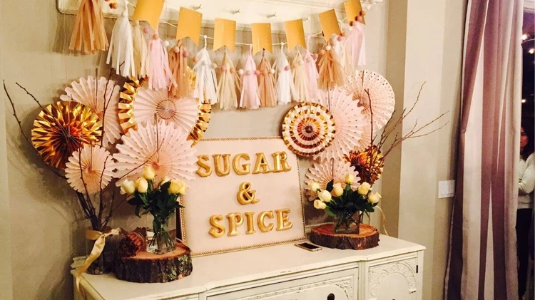 Sugar and spice girl baby shower