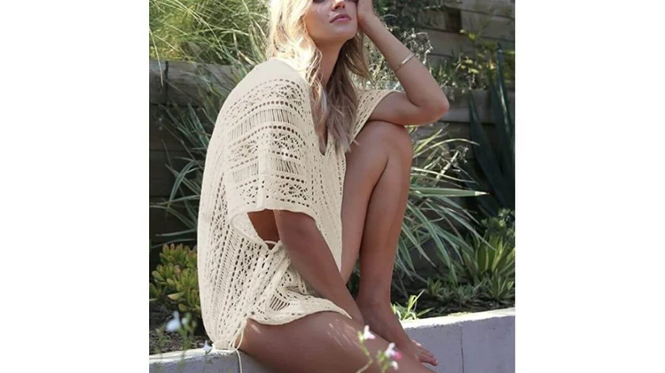 Boho crochet swimsuit cover-up