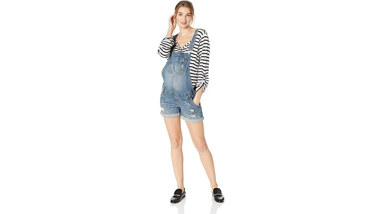 Motherhood Maternity Denim Maternity Shortall