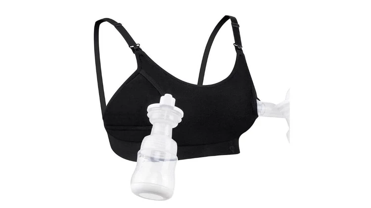 Pumping Bra, Momcozy Hands Free Pumping Bras for Women 2 Pack Supportive  Comfortable All Day Wear Pumping and Nursing Bra in One Holding Breast Pump