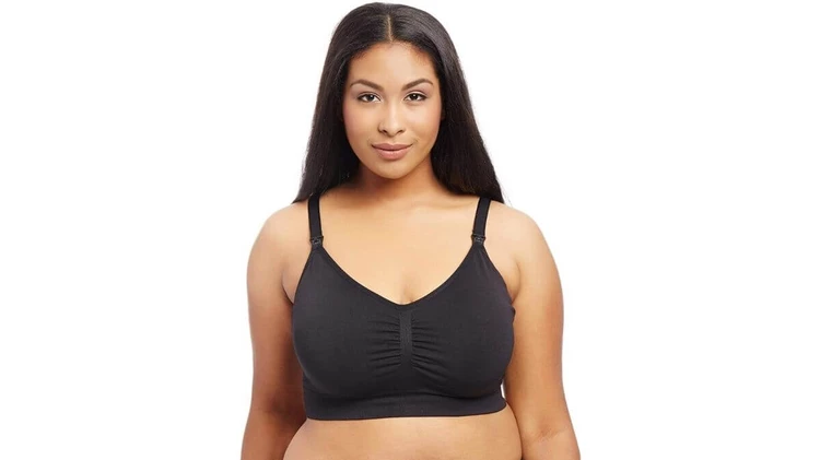 Average Busted Seamless Spacedye Maternity and Nursing Bra (A-D Cup Sizes)  - Spacedye, S | Motherhood Maternity