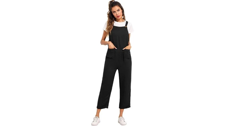 Verdusa Adjustable Straps Nursing-Friendly Jumpsuit with Pockets