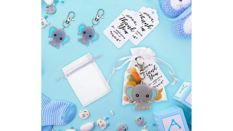 Bay shower favors Keyrings