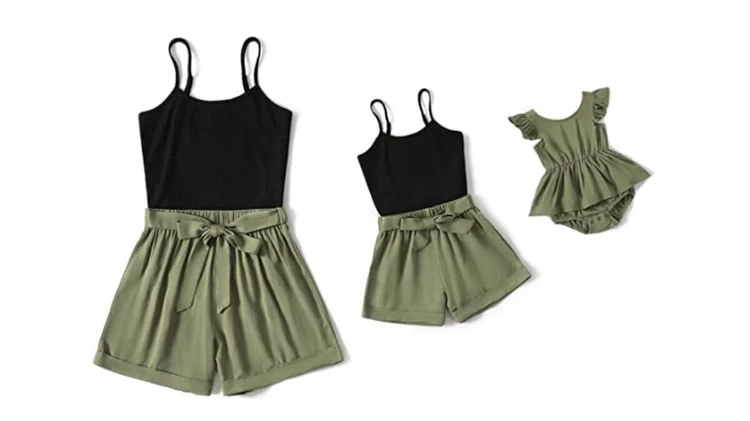 IFFEI Mommy and Me Matching Outfit Top & Shorts