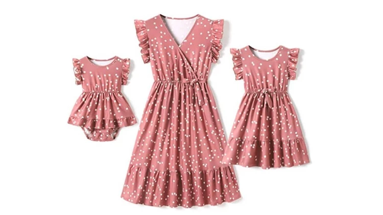 IFFEI Mommy and Me Dresses Ruffle