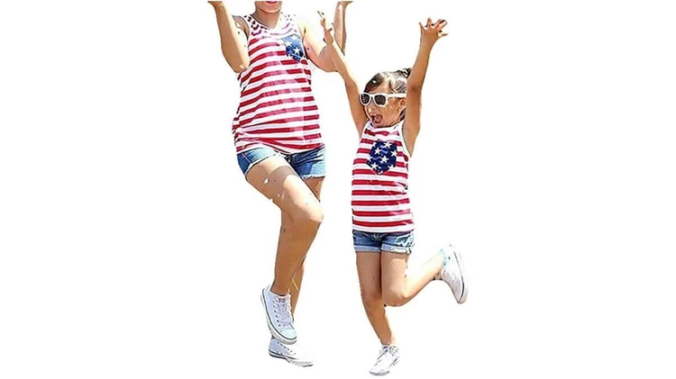Noubeau Mommy and Me 4th of July Outfits ‒ Stars & Stripes Tank Tops