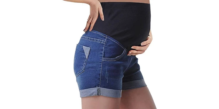 Women Maternity Shorts Over The Belly Workout Yoga Active Athletic Pregnancy  Short Pants High Waist Elasticity