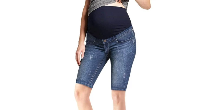 Hybrid & Company Women’s Super Comfy Stretch Maternity Bermuda